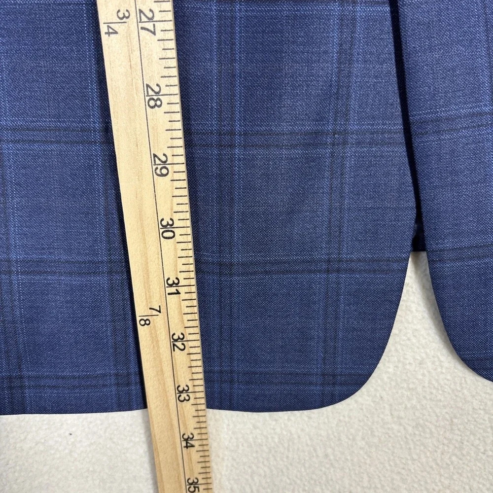 Oak Hill Premium Blazer Mens Sz 54R Sport Coat‎ Blue Plaid Wool Blazer Jacket